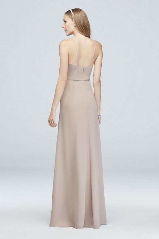 Chiffon High-Neck Bridesmaid Dress F19936