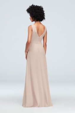 Chiffon V-Neck Tank Bridesmaid Dress F19938