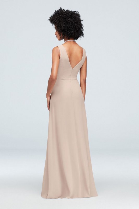 Chiffon V-Neck Tank Bridesmaid Dress F19938