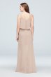 Flounced Crinkle Chiffon Tank Bridesmaid Dress F19939