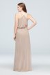 Blouson High-Neck Mesh Bridesmaid Dress F19941