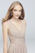 Long Mesh Pleated Tank Bridesmaid Dress F19942