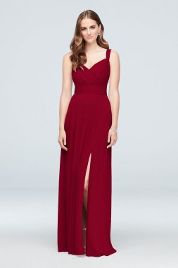 Sweetheart Tank Pleated Mesh Bridesmaid Dress F19943