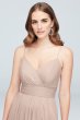 Spaghetti Strap Ruched Waist Mesh Bridesmaid Dress F19944
