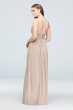 Spaghetti Strap Ruched Waist Mesh Bridesmaid Dress F19944