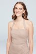 Ruched Mesh Halter Bridesmaid Dress F19947