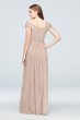 Crisscross Off-the-Shoulder Mesh Bridesmaid Dress F19951