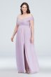 Crisscross Off-the-Shoulder Mesh Bridesmaid Dress F19951