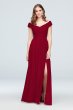 Crisscross Off-the-Shoulder Mesh Bridesmaid Dress F19951