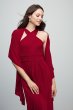 Crisscross High-Neck Mesh Bridesmaid Dress F19952