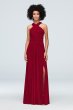 Crisscross High-Neck Mesh Bridesmaid Dress F19952