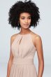 High-Neck Chiffon Bridesmaid Dress with Keyhole F19953