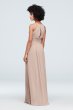 High-Neck Chiffon Bridesmaid Dress with Keyhole F19953