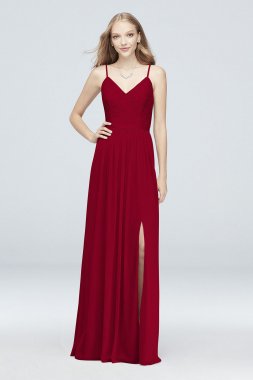 Corded Lace and Mesh Long Bridesmaid Dress F19954