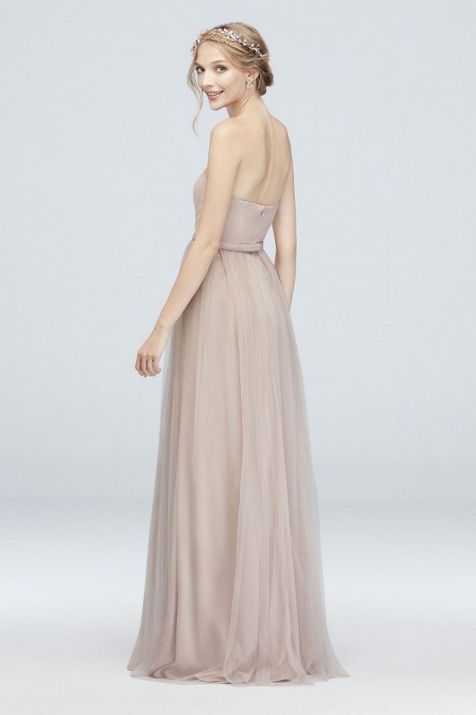 Style-Your-Way 6 Tie Tulle Long Bridesmaid Dress F19958