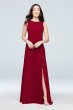 High-Neck Soie Chiffon Bridesmaid Dress F19960