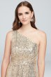 One-Shoulder Allover Sequin Bridesmaid Dress F19961