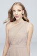 One-Shoulder Short Chiffon Bridesmaid Dress F19962