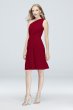 One-Shoulder Short Chiffon Bridesmaid Dress F19962