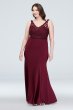 Lace and Stretch Crepe V-Neck Bridesmaid Dress F19978