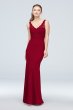 Lace and Stretch Crepe V-Neck Bridesmaid Dress F19978