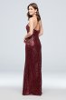 High-Neck Allover Sequin Bridesmaid Dress F19980