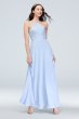 Y-Neck Embroidered Georgette Bridesmaid Dress F19986