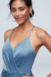 Spaghetti Strap Crepe-Back Satin Bridesmaid Dress F20009