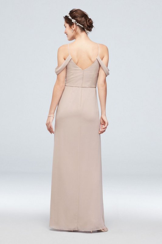 Off-the-Shoulder Bridesmaid Dress with Cascade F20010
