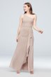 One-Shoulder Chiffon Bridesmaid Dress with Cascade F20011