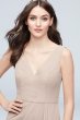 V-Neck Tank Chiffon Cascade Bridesmaid Dress F20012