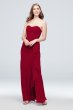 Pleated Strapless Bridesmaid Dress with Cascade F20013