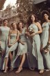 Off-the-Shoulder Georgette Wrap Bridesmaid Dress F20038