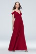 Off-the-Shoulder Georgette Wrap Bridesmaid Dress F20038