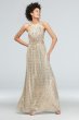 Allover Sequin High-Neck Pleated Bridesmaid Dress F20056