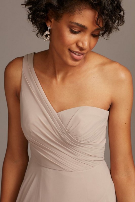 One-Shoulder Full Skirt Bridesmaid Dress F20062