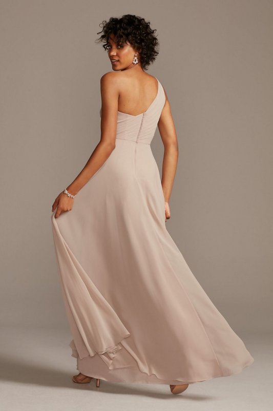 One-Shoulder Full Skirt Bridesmaid Dress F20062