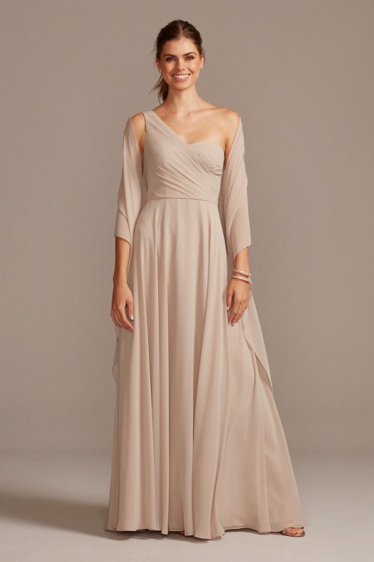 One-Shoulder Full Skirt Bridesmaid Dress F20062