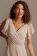 Flutter Sleeve Full Skirt Tall Bridesmaid Dress F20065