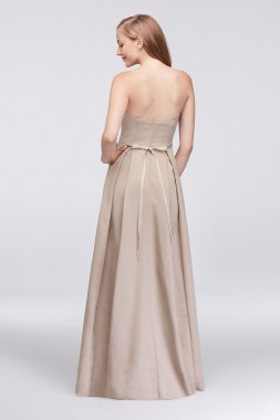 Appliqued Faille High-Low Bridesmaid Dress OC290019