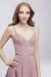 Faille Bridesmaid Ball Gown with Jewel Sash OC290020