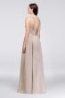 Appliqued Illusion Faille Bridesmaid Dress OC290023