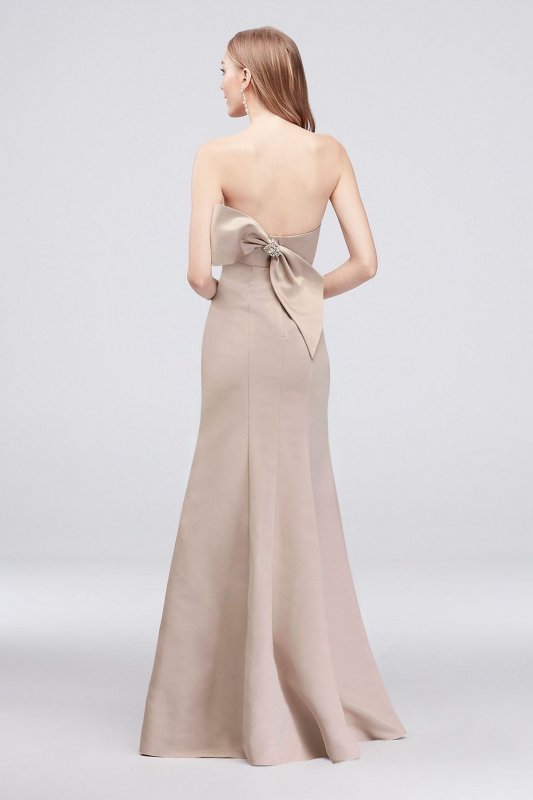 Strapless Faille Mermaid Bridesmaid Dress with Bow OC290033