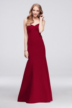 Strapless Faille Mermaid Bridesmaid Dress with Bow OC290033