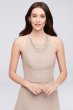 Crystal Necklace Faille A-Line Bridesmaid Dress OC290034