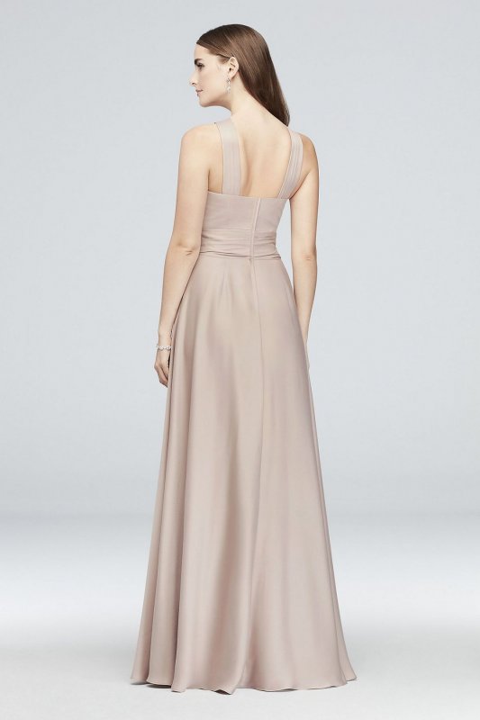 High-Neck Satin Crepe Bridesmaid Dress OC290060