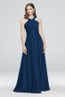 High-Neck Satin Crepe Bridesmaid Dress OC290060