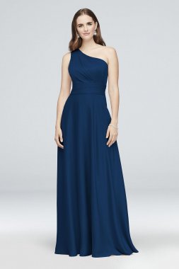 Satin Crepe One-Shoulder Bridesmaid Dress OC290063