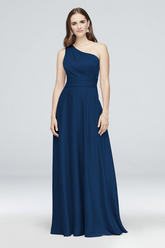 Satin Crepe One-Shoulder Bridesmaid Dress OC290063