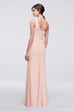 Side-Ruched One-Shoulder Bridesmaid Dress POB17003